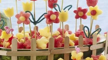 How to make a flower garden using Water Melon