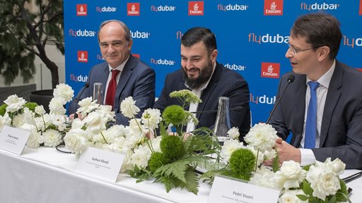 flydubai inaugural flight lands in Helsinki