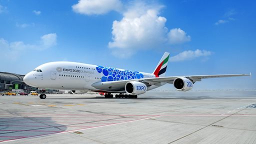 طيران الإمارات تشارك بطائرة A380 في معرض الكويت للطيران