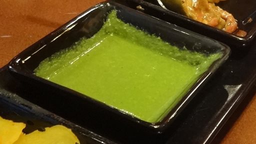 What is that green sauce served in Indian restaurants?