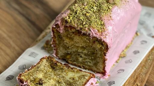 Pistachio Loaf Cake with an Orange Blossom Royal Icing Recipe