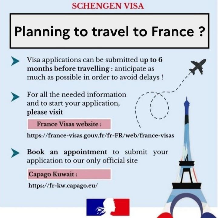 Where to Apply for a Visa When Traveling from Kuwait to France